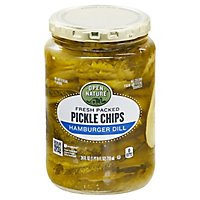 Open Nature Hamburger Dill Pickle Chips - 24 FZ - Image 1