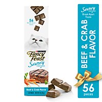 Fancy Feast Savory Cravings Beef And Crab Cat Treats - 1 Oz - Image 1