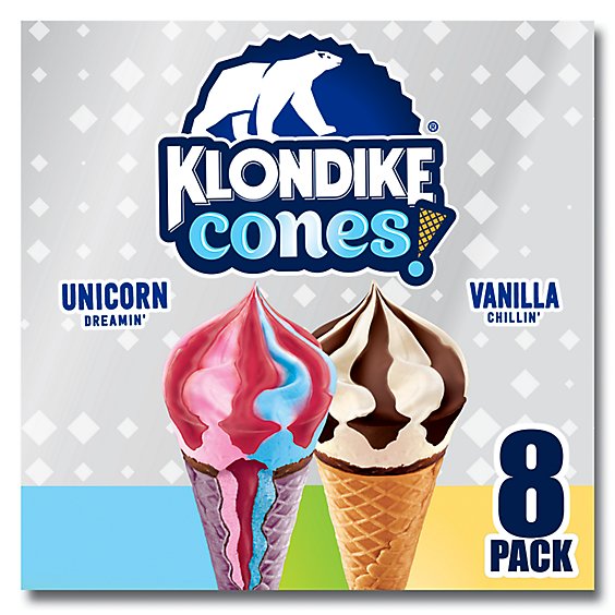 Klondike Ice Cream Cone Vanilla Unicorn - 8 Count