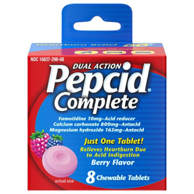 Pepcid Complete Berry Chew Tabs - 8 CT - Image 1