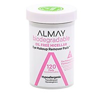 Almay Biodegradable Oil Free Micellar Eye Makeup Remover Pads - 120 Count