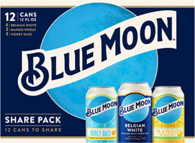 Blue Moon Craft Beer Variety Pack 5.7% ABV Cans Share Pack - 12-12 Fl. Oz. - Image 6