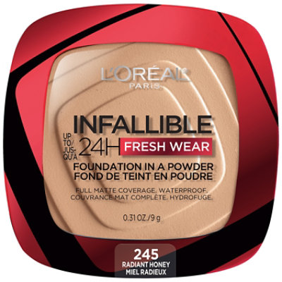 L'Oreal Paris Infallible Up to 24 Hour Fresh Wear Radiant Honey Foundation in a Powder - 0.31 Oz - Image 2