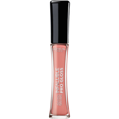 L'Oreal Paris Infallible Shell Pink 8 Hour Pro Hydrating Finish Lip Gloss - 0.21 Oz - Image 1