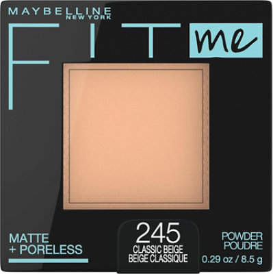 Maybelline Fit Me Matte Plus Poreless Classic Beige Pressed Face Powder Makeup - 0.29 Oz - Image 1