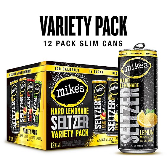 Mikes Hard Seltzer Lemonade Variety Pack In Cans - 12-12 Fl. Oz.