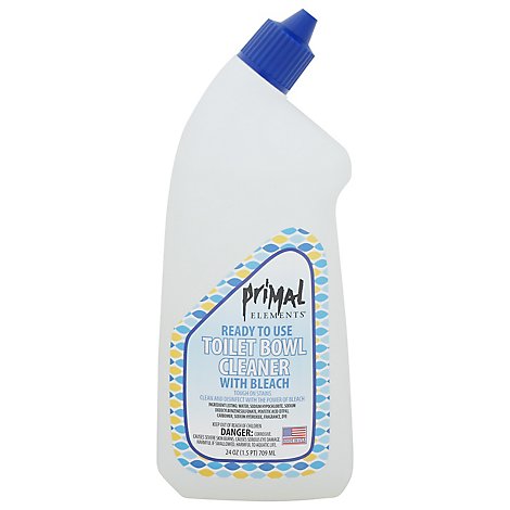 Primal Elements Toilet Bowl Cleaner With Bleach - 24 Fl. Oz.