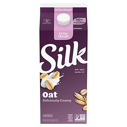 Silk Oat Yeah Original Extra Cream Dairy Free Oat Milk - 64 Fl. Oz. - Image 1