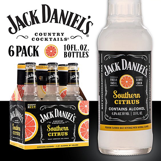 Jack Daniels Country Cocktails Southern Citrus Malt Beverage 9.6 proof Multipack - 6-10 Oz