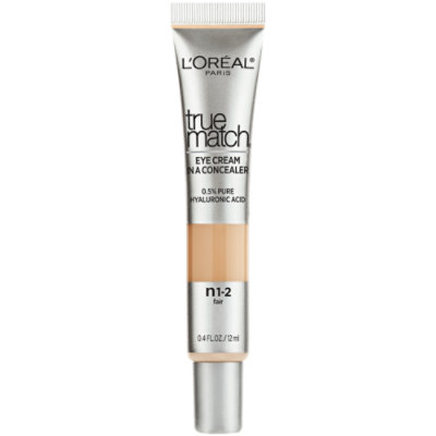 L'Oreal Paris True Match 0.5 % Hyaluronic Acid Fair N1 2 Eye Cream in a Concealer - 0.4 Oz - Image 1