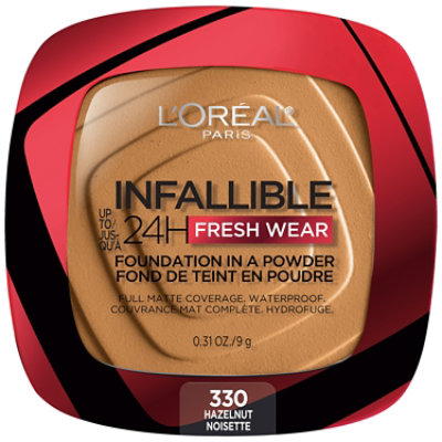 L'Oreal Paris Infallible Up to 24H Fresh Wear Hazelnut  Foundation in a Powder - 0.31 Oz - Image 1