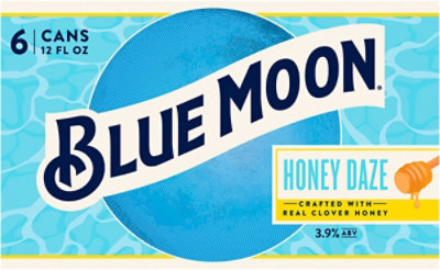 Blue Moon Craft Beer Honey Daze 3.9% ABV Cans - 6-12 Fl. Oz. - Image 6