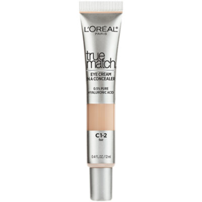 L'Oreal Paris True Match 0.5 % Hyaluronic Acid Fair C1 2 Eye Cream in a Concealer - 0.4 Oz