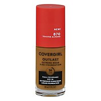 Cover Girl Outlast Extreme Wear Foundation SPF 18 870 Toasted Almond - 1 Fl. Oz. - Image 3