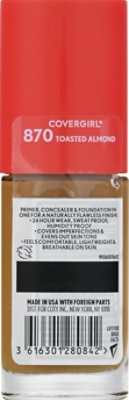 COVERGIRL Outlast Extreme Wear Foundation SPF 18 870 Toasted Almond - 1 Fl. Oz. - Image 5