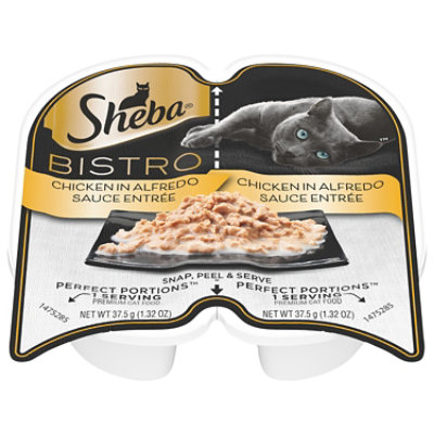 Sheba Perfect Portions Bistro Chicken In Alfredo Sauce Adult Wet Cat Food Twin Pack Tray - 2.6 Oz - Image 4