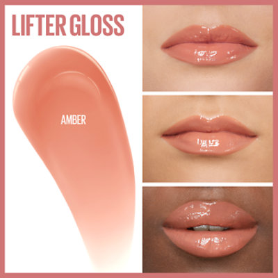 Maybelline Lifter Gloss Lip Gloss Makeup With Hyaluronic Acid Amber - 0.18 Fl. Oz. - Image 3