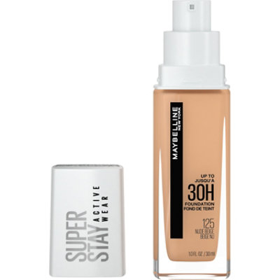 Maybelline Super Stay Up to 30HR Longwear 125 Nude Beige Liquid Foundation - 1 Oz