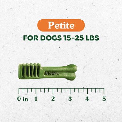 Greenies Original Petite Natural Dog Dental Care Chews Oral Health Dog Treats 20 Count - 12 Oz - Image 3