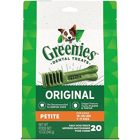 Greenies Original Petite Natural Dental Care Dog Treats - 12 Oz