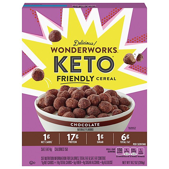 Wonderworks Keto Friendly Chocolate Cereal - 10.75 OZ