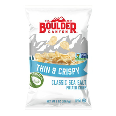 Boulder Canyon Thin & Crispy Classic Sea Salt Potato Chips - 6 Oz - Image 2