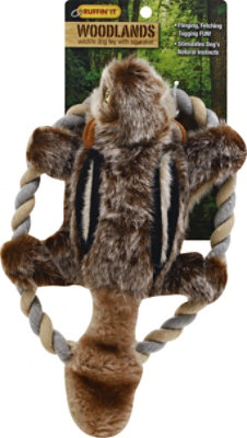 Ruffin It Woodlands Plush Chipmunk Rope Ring Tosser - EA