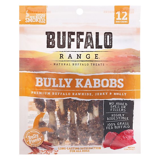 Buffalo Range Bully Dippers Kabob Smoked - 12 CT