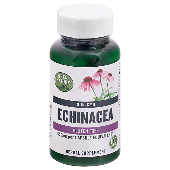 Open Nature Herbal Supplement Echinacea 650 Mg - 100 CT