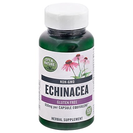 Open Nature Herbal Supplement Echinacea 650 Mg - 100 CT - Image 1