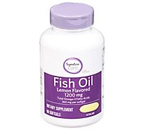 Signature Care Fish Oil 1200mg Lemon Flavor Softgel - 90 CT