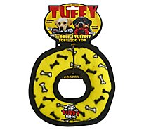 Tuffy Dog Toy Ring Yellow Medium - EA
