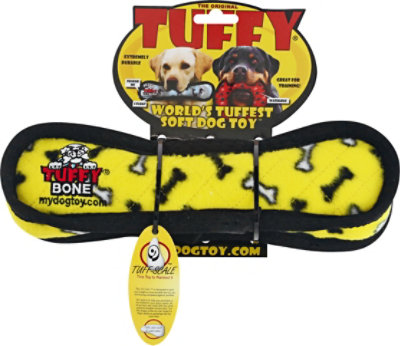 Tuffy Yellow Medium Dog Bone - EA - Image 2