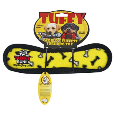 Tuffy Yellow Medium Dog Bone - EA