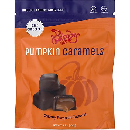 Bixby Dark Chocolate Pumpkin Caramels - 3.5 OZ - Image 1