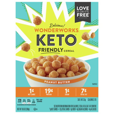 Wonderworks Keto Friendly Peanut Butter Cereal - 9.75 OZ