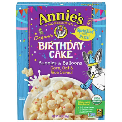 Annies Organic Birthday Cake Cereal - 9.4 OZ