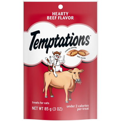 Temptations Classic Hearty Beef Flavor Crunchy and Soft Adult Cat Treats - 3 Oz - Image 1