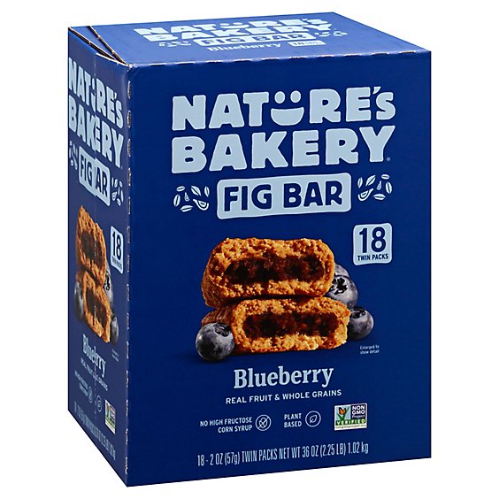Natures Bakery Fig Bar Blueberry Twin Packs - 18-2 Oz