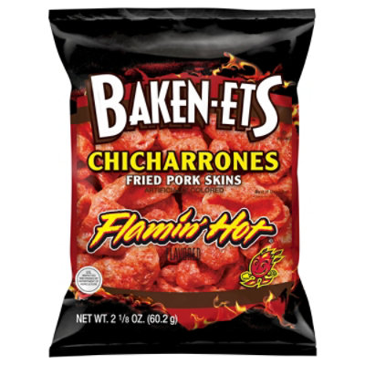 BAKEN-ETS Pork Rinds Flaming Hot - 2.125 Oz