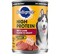Pedigree High Protein Beef & Lamb Flavor In Gravy Adult Canned Wet Dog Food - 13.2 Oz