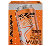 Rockstar Recovery Energy Drink Orange Can 4 Pack - 64 FZ