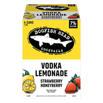 Dogfish Head Scratch-made Cocktails Strawberry Honeyberry Lemonade In Cans - 4-12 FZ - Image 6