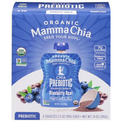 Mamma Chia Blueberry Acai Squeeze - 4-3.5 OZ
