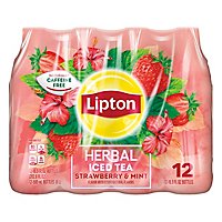 Lipton Iced Tea Herbal Strawberry Mint - 12-16.9 FZ