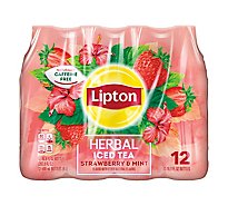 Lipton Iced Tea Herbal Strawberry Mint - 12-16.9 FZ