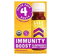 Vive Organic Immunity Boost Wellness Shot With Elderberry - 4-2 Fl. Oz.