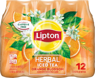 Lipton Iced Tea Herbal Orange Blossom Flavor Bottle - 12-16.9 OZ - Image 2