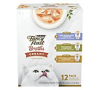 Purina Fancy Feasts Broths Cream Cat Food Variety Pack - 12-1.4 OZ