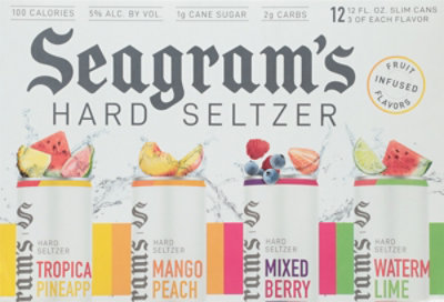 Seagrams Hard Seltzer Variety 12pk Cans - 12-12 FZ - Image 6